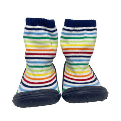 rainbow rubber soled socks
